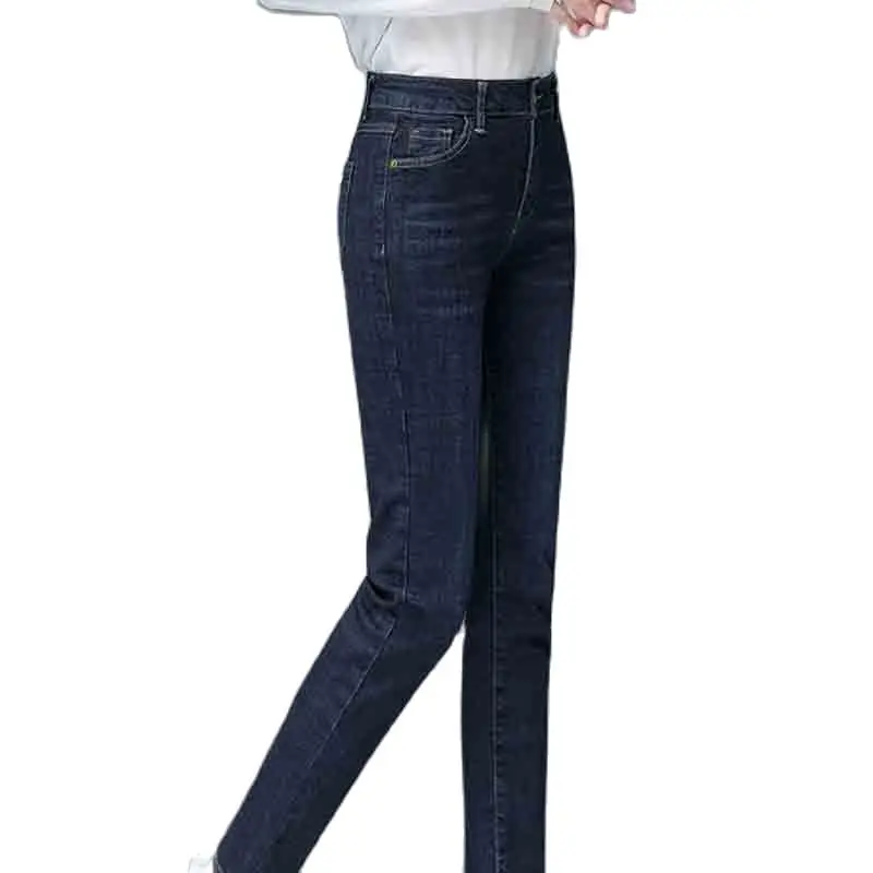 

Jeans Women's Spring and Autumn New High-waisted Trousers Straight Loose Women's Pencil Pants Autumn Casual Pencil Pants Women