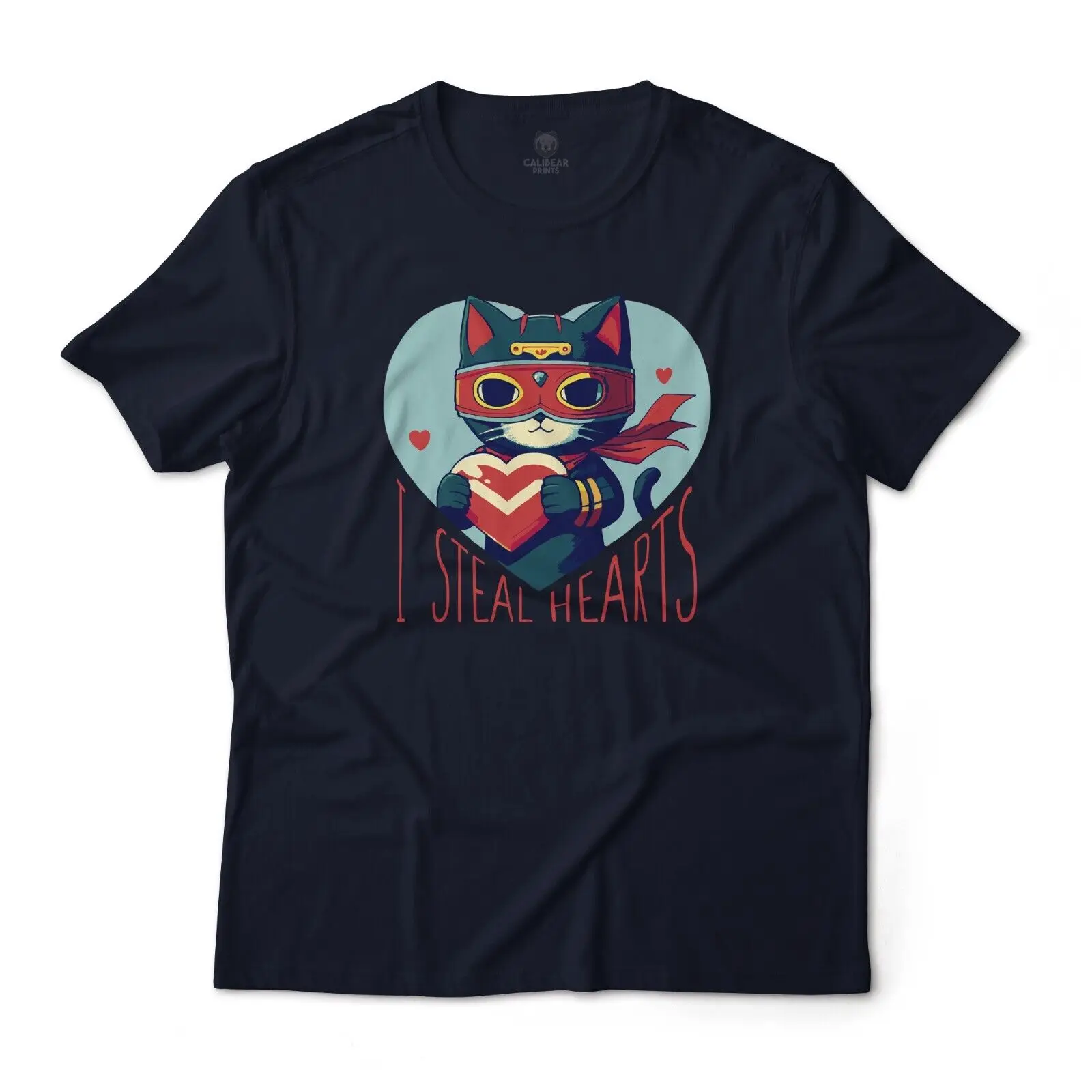 

Футболка Bandit С Рисунком кошки и сердца, милая художественная футболка, легкая хлопковая футболка