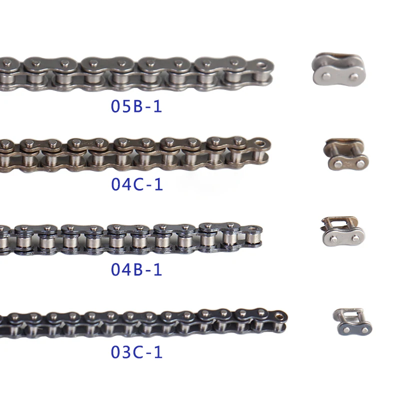 1PCS 1/1.5/5 Meter Long Small Industrial Drive Chain Single Row Transmission Chain 03C 04B 04C 05B