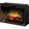 36 Inch Built-in Electric Fire Box - Herringbone Brick Background - Front Glass Panel, Fire Box and Plug Kit 5