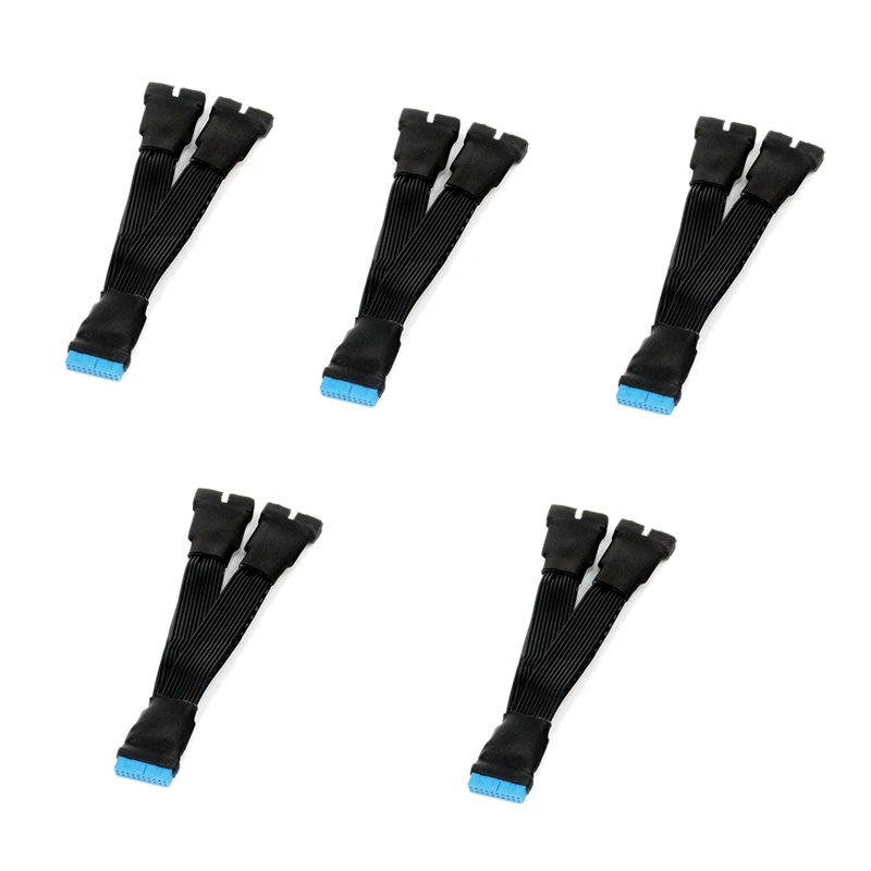 

5PCS 19-Pin To USB 3.0 20-Pin 1 To 2 Mainboard Power Extension Cable Motherboard Cables