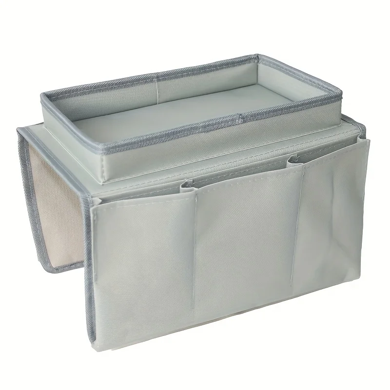 Roll-Up Sofa Armrest Organizer with Built-in Tray | Multi-Functional Storage Compartment | Oxford Fabric for Living Room Car