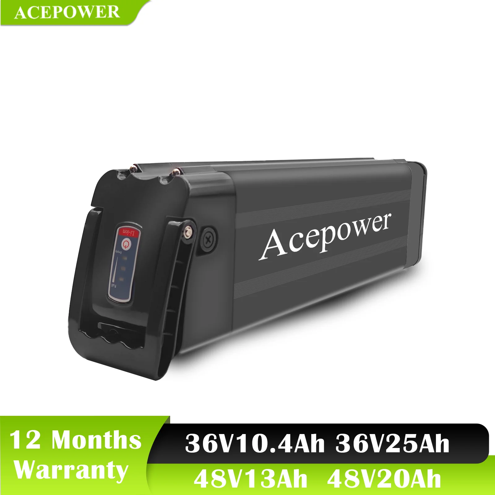 For E-Lux Tahoe GT-Stepthru Vitilan U3 U7 Step-thru Electric Bicycle Battery 48V 20Ah 36V 10.4Ah Silver Fish Battery for MoovWay
