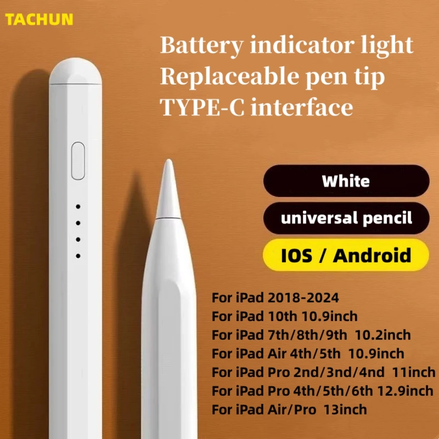 Stylus Pen For Apple Pencil with LED Power Indicators Palm