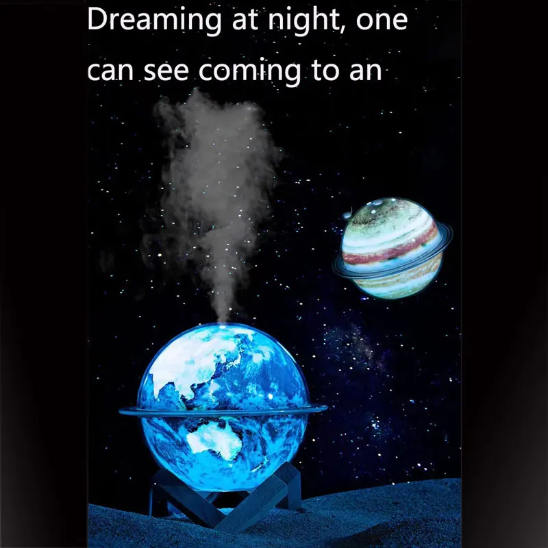 Tехника Xiaomi Creative Planet Aromatherapy Machine Home Fog Light 3D Printing Moon Humidifier Air Purifier 5