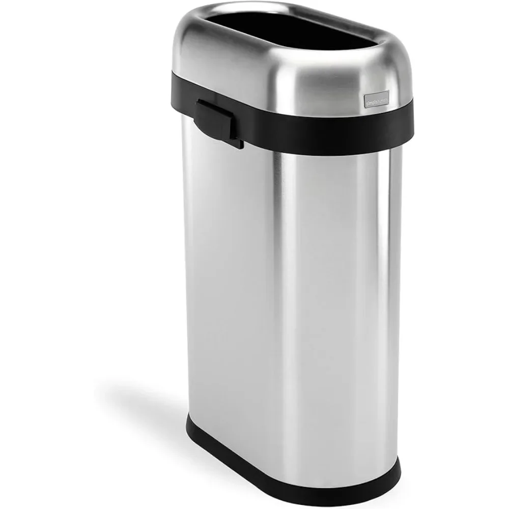 

All for Kitchen and Home Appliance 50 Liter / 13.2 Gallon Slim Open Top Trash Can Bathroom Trash Bin Basura Food Waste Compost