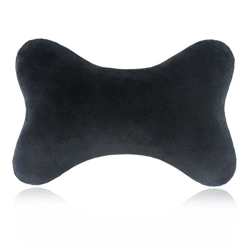 Almohada para reposacabezas de cuello de automóvil, almohada de espuma viscoelástica para asiento de automóvil, almohada de terciopelo de cristal transpirable, soporte para cabeza y cuello para dormir