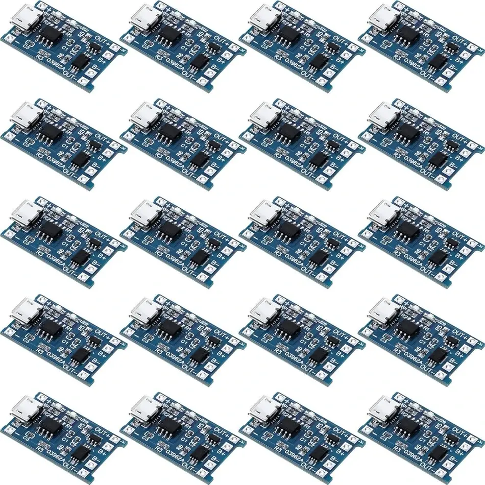 10pcs 5V 1A 18650 리튬 배터리 충전 보드 TP4056 리튬 충전 미니/마이크로 USB 유형 C 충전 모듈 보호 기능 포함