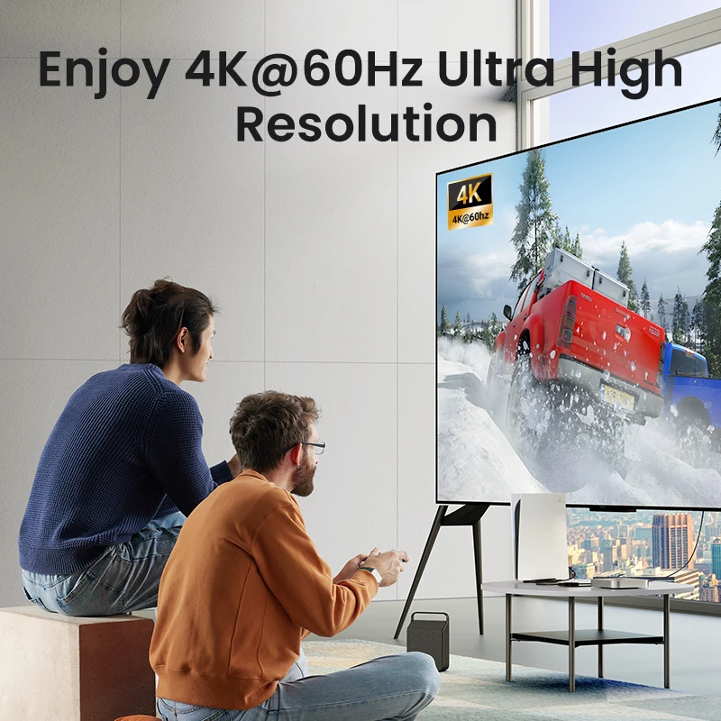UGREEN-HDMI ġ, 4K @ 60Hz, 3,3ft HDMI ̺,  HDMI й 2  1 ƿ HDMI ó ڽ, 2  1 ƿ UHD 3D HDR