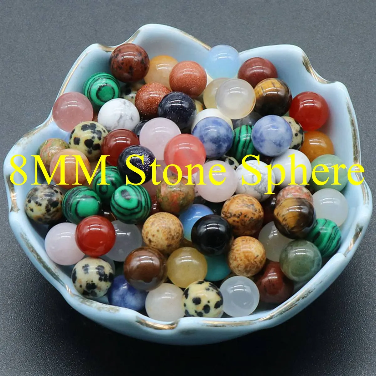 8MM 그린 Aventurine 라운드 비즈 보석 없음 드릴 구멍 느슨한 치유 에너지 귀여운 스톤 크리스탈 구 공