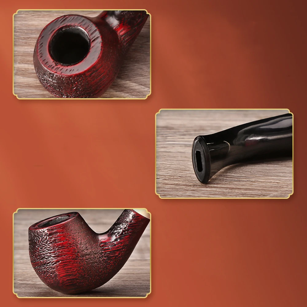 Solid Wood Smoking Pipe Detachable Washable Retro Wooden Tobacco Pipe Smoking Accessories Retail tobacco pipe smoking pipe