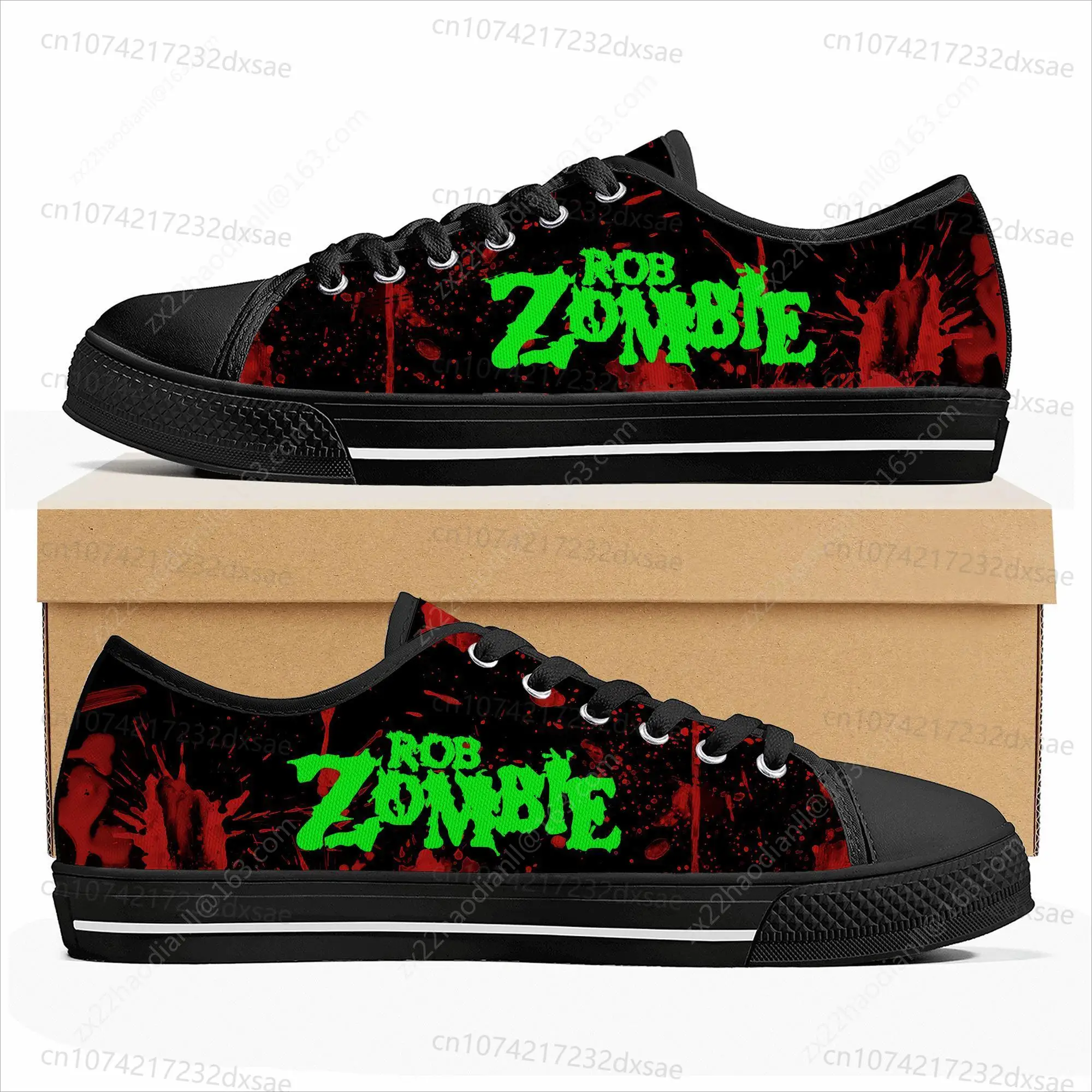 Rob Zombie Rock Singer Low Top High Quality Sneakers Mens Women Teenager Children Canvas Sneaker Casual Couple Shoes Custom Shoe