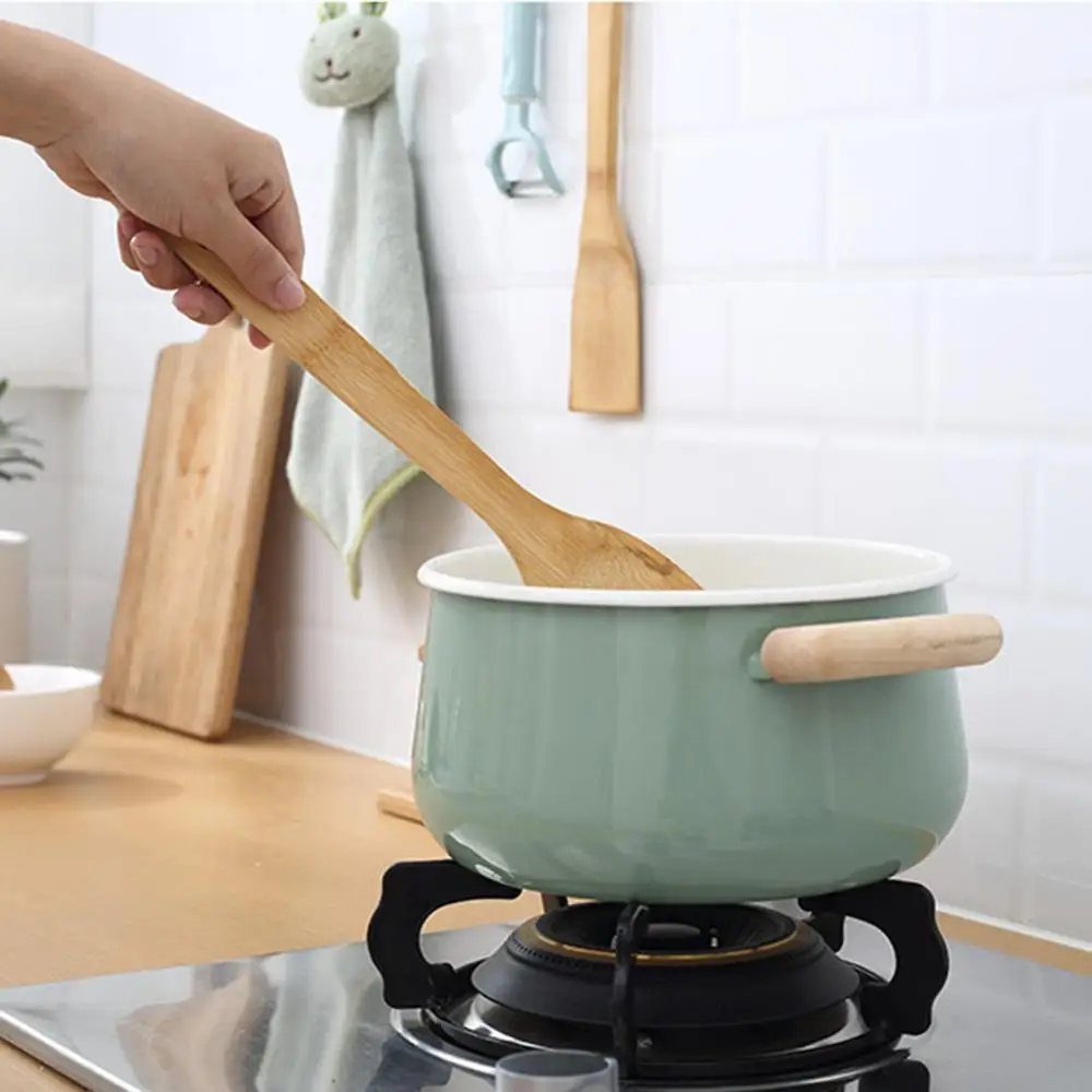 1~10PC Bamboo Spatula Kitchen Spatula Spoon Holder Cooking Utensil