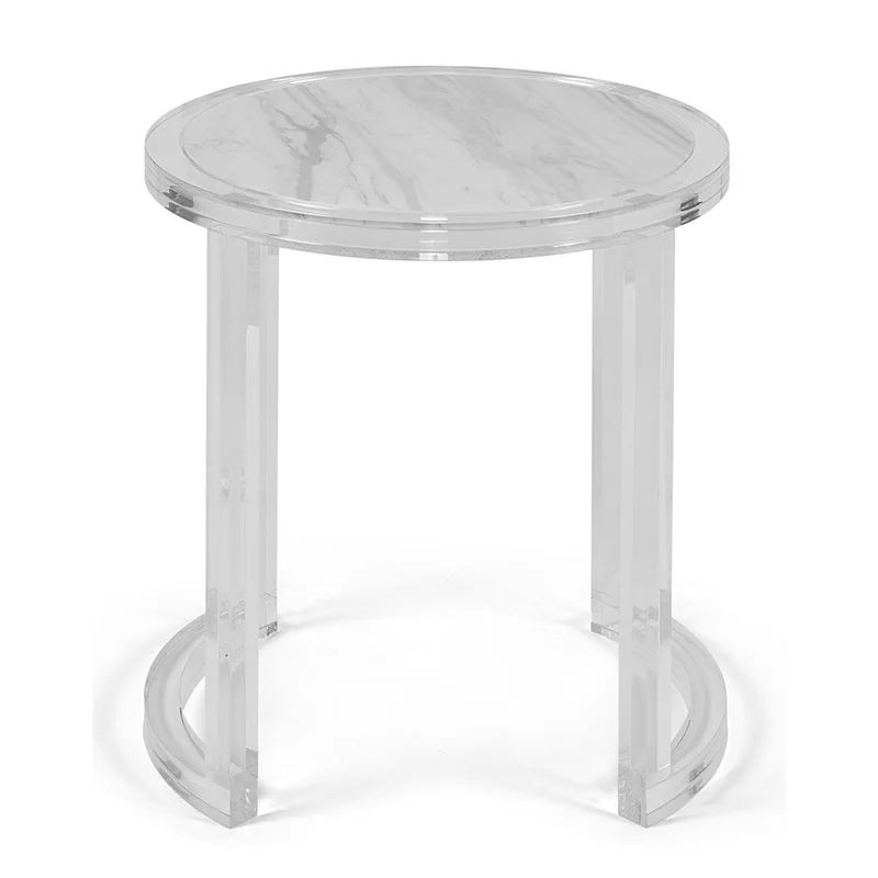 

Acrylic stool, bedroom, flat makeup stool, Italian designer transparent edge table