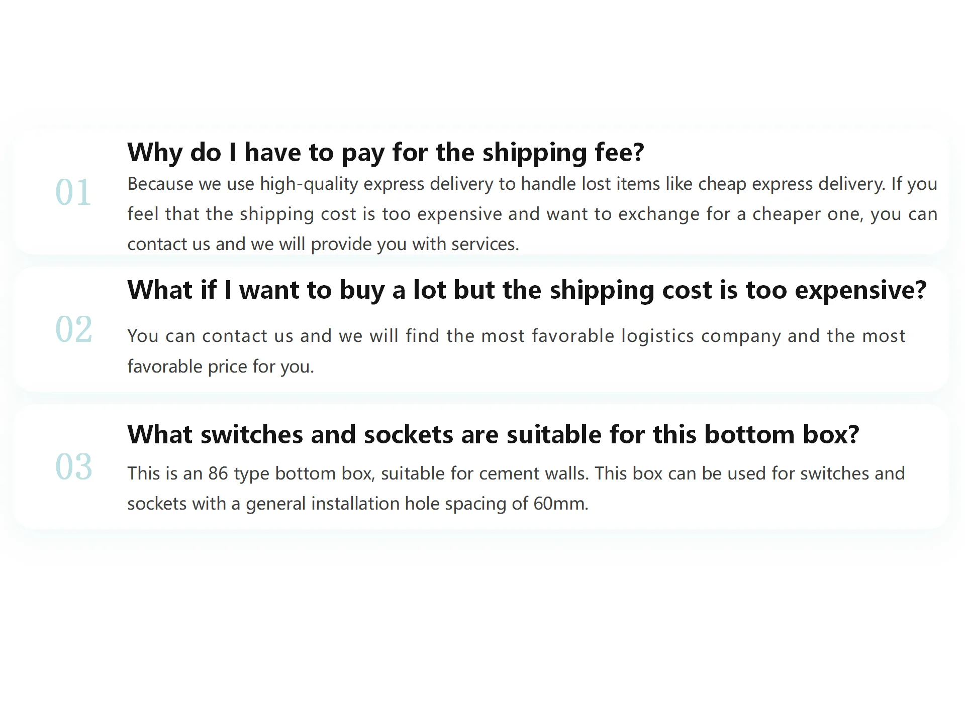 Description Picture 2 of itemYINKA Installation Box Inside Box For 86 Type Switches And Sockets Wiring Back Box Iconic Brand Smart Switch Dark Box Wiring Box EU US