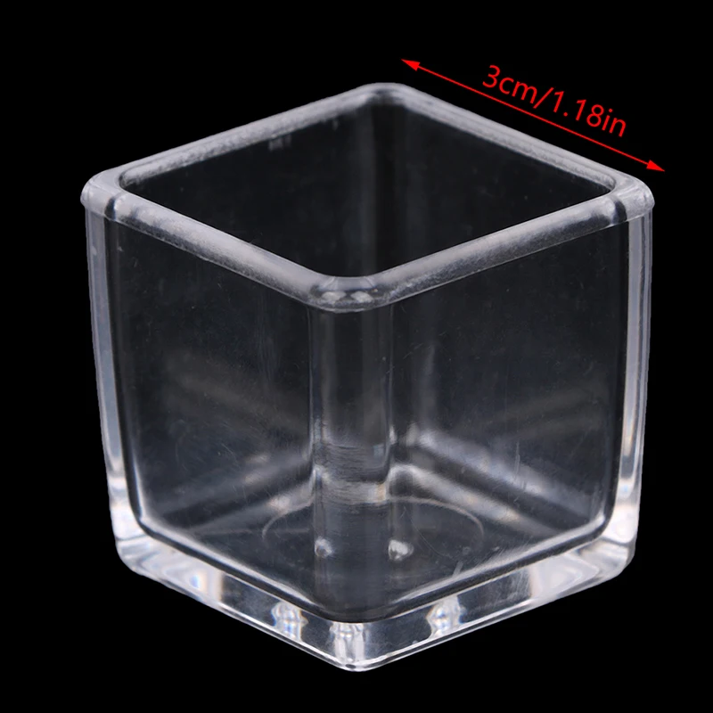 

1pc 1/12 Dollhouse Miniatures Transparent Square Candy Box Storage Container Doll House Accessories