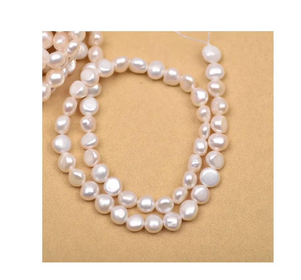 

Ожерелье из натурального белого жемчуга 15,5 дюйма/7-8 мм