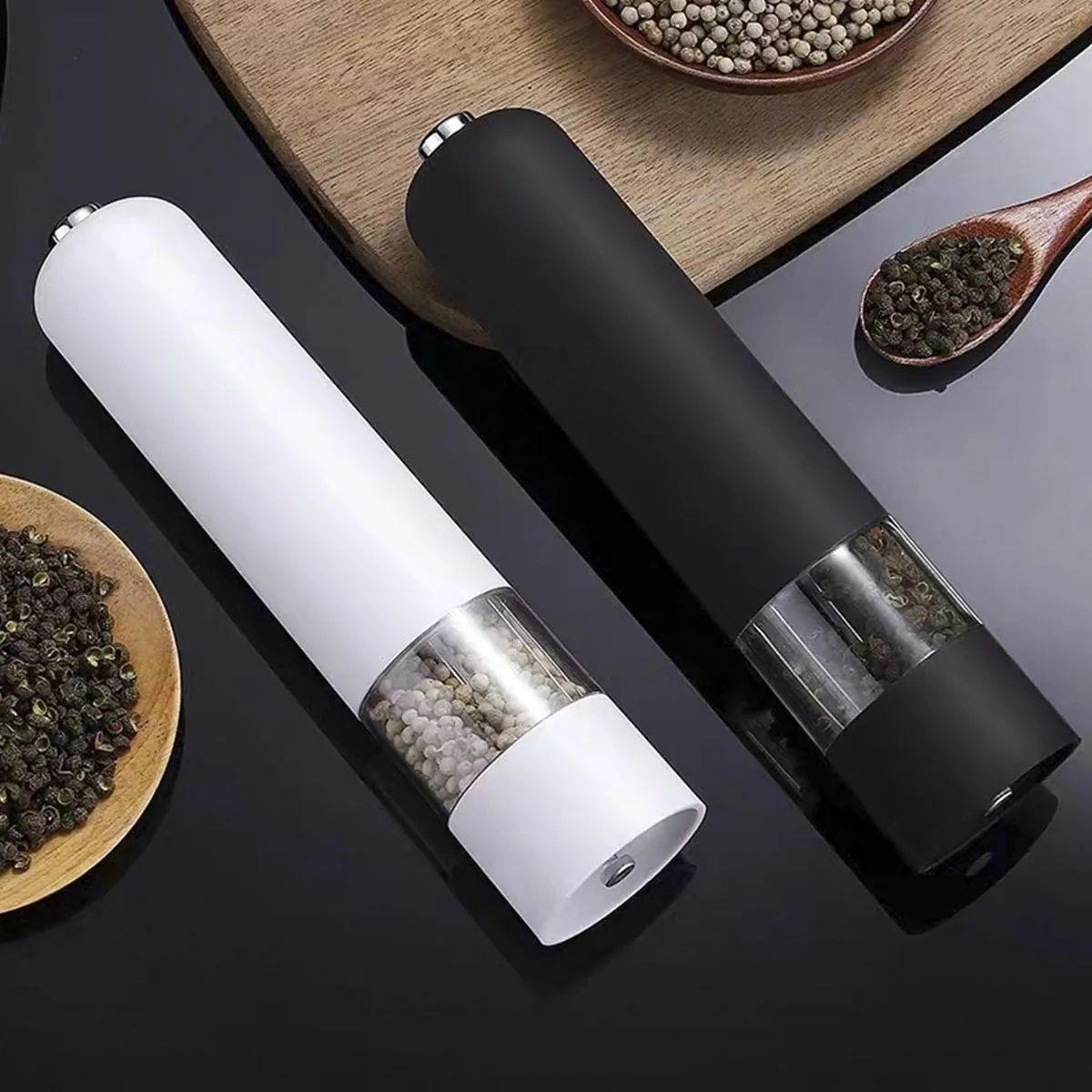 Salt Pepper Electric Rechargeable Grinders  Automatic Salt Pepper Grinder  - 1/2pcs - Aliexpress