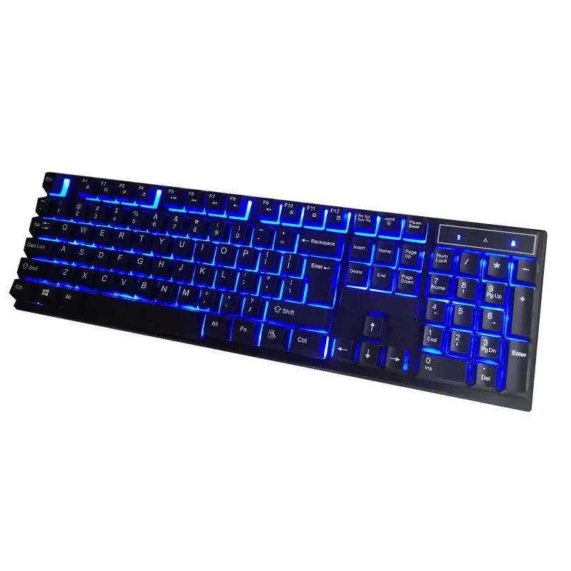 لوحة مفاتيح رقيقة متوهجة إضاءة خلفية كمبيوتر ألعاب...