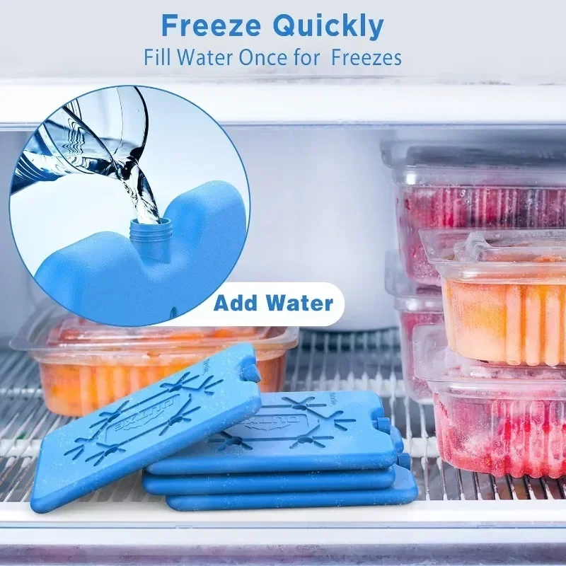 Reusable Ice Pack Cooler Bag 12H Cold Retention Lightweight Food Storage Box for Lunch Outdoor Picnic Camping （Leakproof Design）, ice pack bag