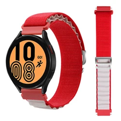 Alpine Loop Nylon Watch Strap - 18mm Premium Band - 18mm (Red White)