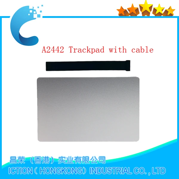 Laptop New A2442 Trackpad Touchpad With Cable For Macbook Pro 14.2" M1 Pro/Max A2442 Touch Pad EMC 3650 Late Silver