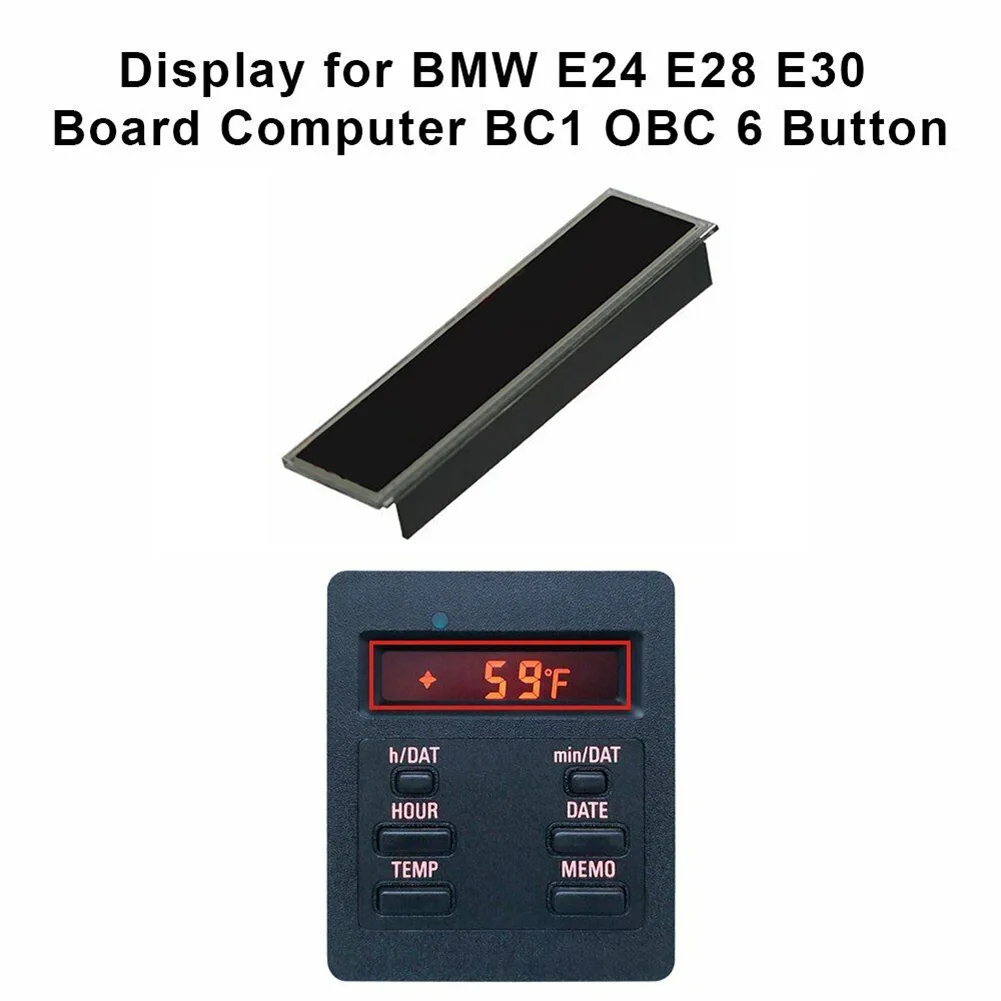 Display Di Riparazione Lcd Per Auto 1 Pz Con Striscia Conduttiva 1 Pz Per Bmw E24 E28 E30 Con L'Unità Computer A 6 Pulsanti/Bc1 A Bordo 87-91