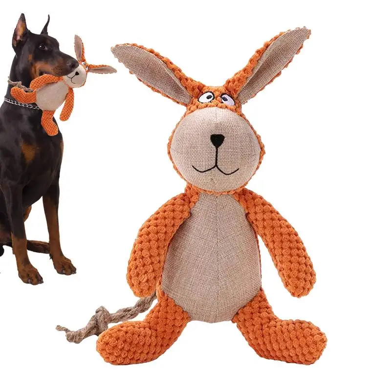 

Rabbit Dog Toy Chew Crinkle Dog Toys Reusable Dogs Tooth Cleaning Toys Squeaky Dog Plush Durable portable Pet Playing Supplies