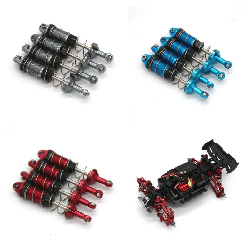 For MJX Hyper Go16207 H16BM H16 H16PL 1/16 RC car Metal Upgrade Parts Front and Rear Shock Absorbers