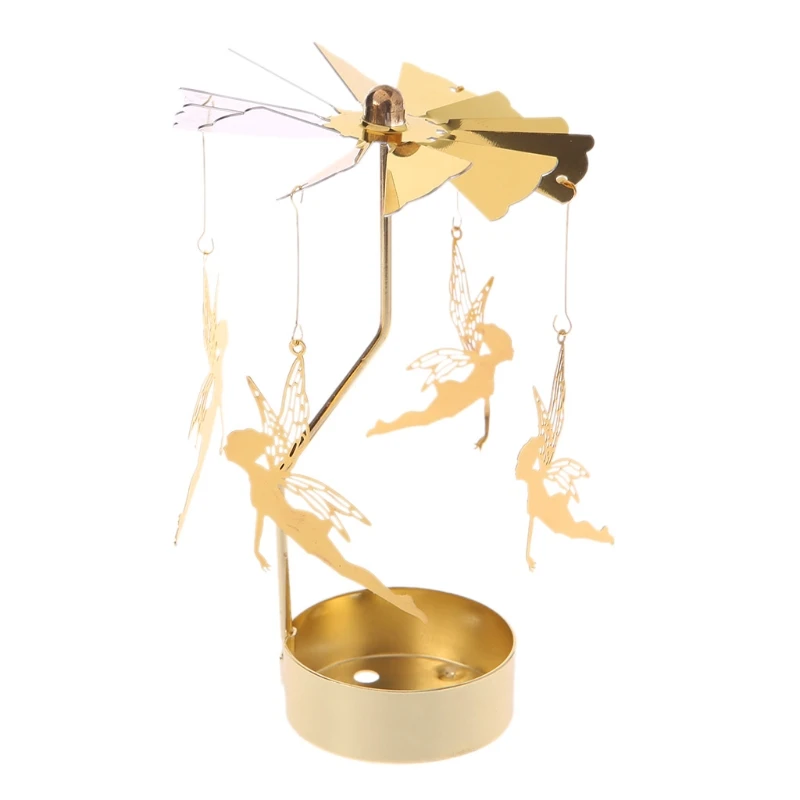 Rotating Spinning Carousel Tea Light Candle Holder for Home Dinner Wedding Bar Party-candle holders