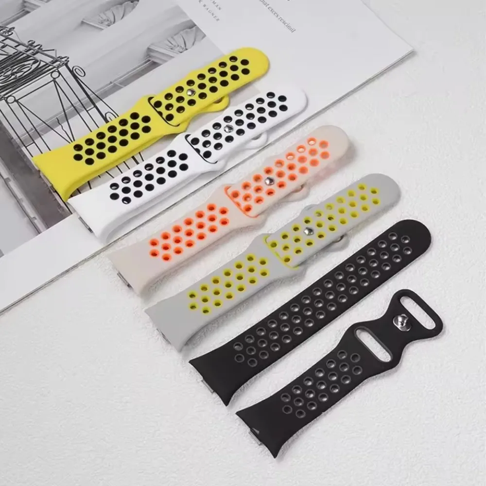 Fashion Two-Tone Silicone Watch Strap Accessory