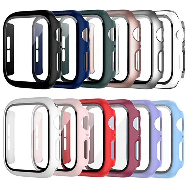 Étui pour bracelet de montre Apple 44mm 40mm 42mm 38mm 40 44mm 9 8 7 6 SE 5 4 3, protecteur d'écran PC pare-chocs iWatch 45mm 41mm Ultra 2 49mm 1