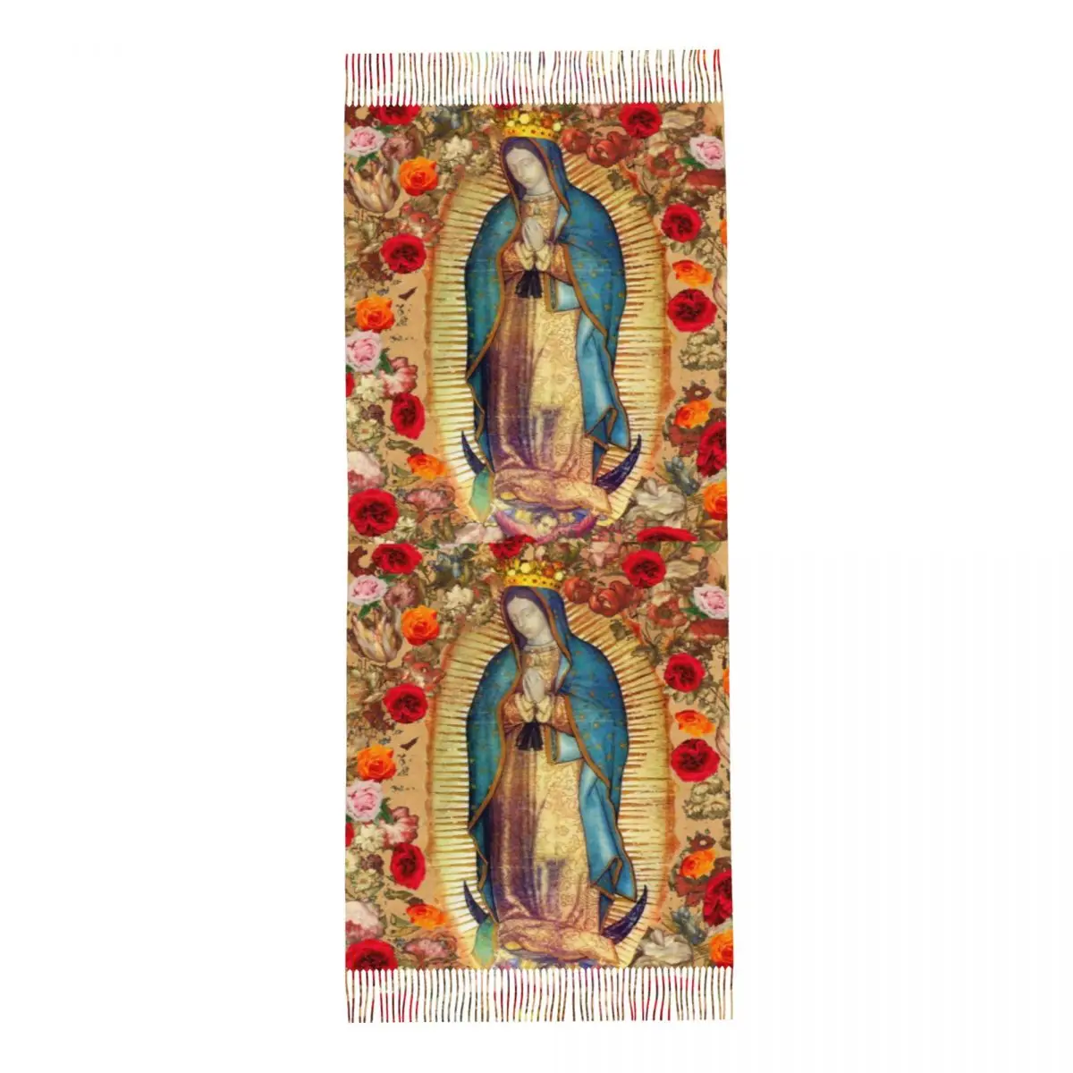 Châle Grâce Céleste Vierge Marie | Écharpe Douce Imitation Cachemire | 178x69cm, Cadeau Spirituel - 7