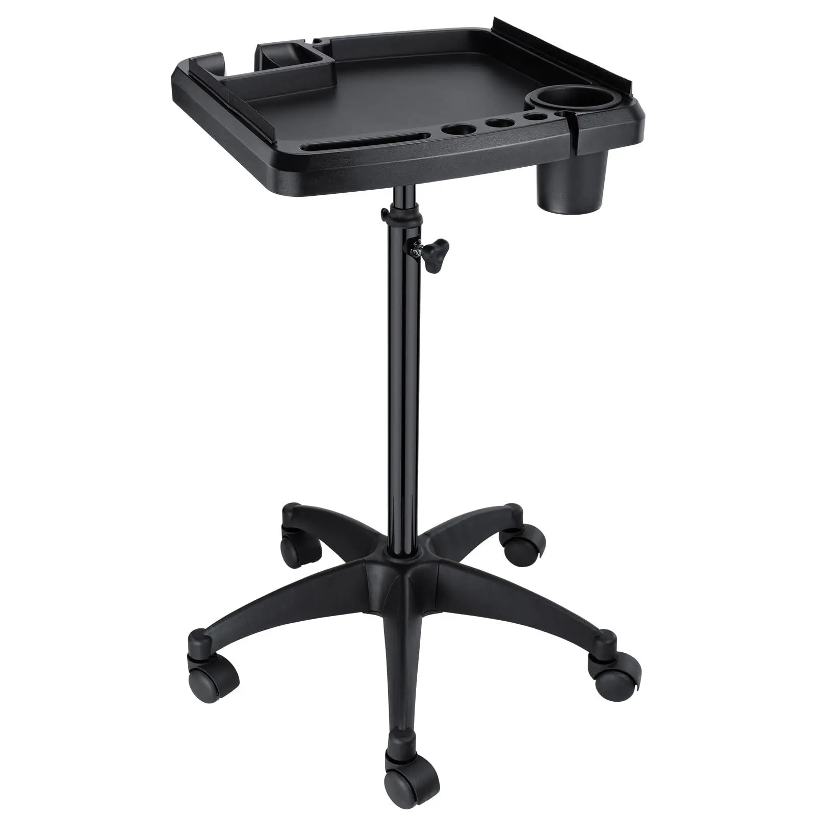 Stainless Steel Adjustable Height Trolley Rolling Cart Stand for Salon Medical SPA Clinic Service Cart Storage