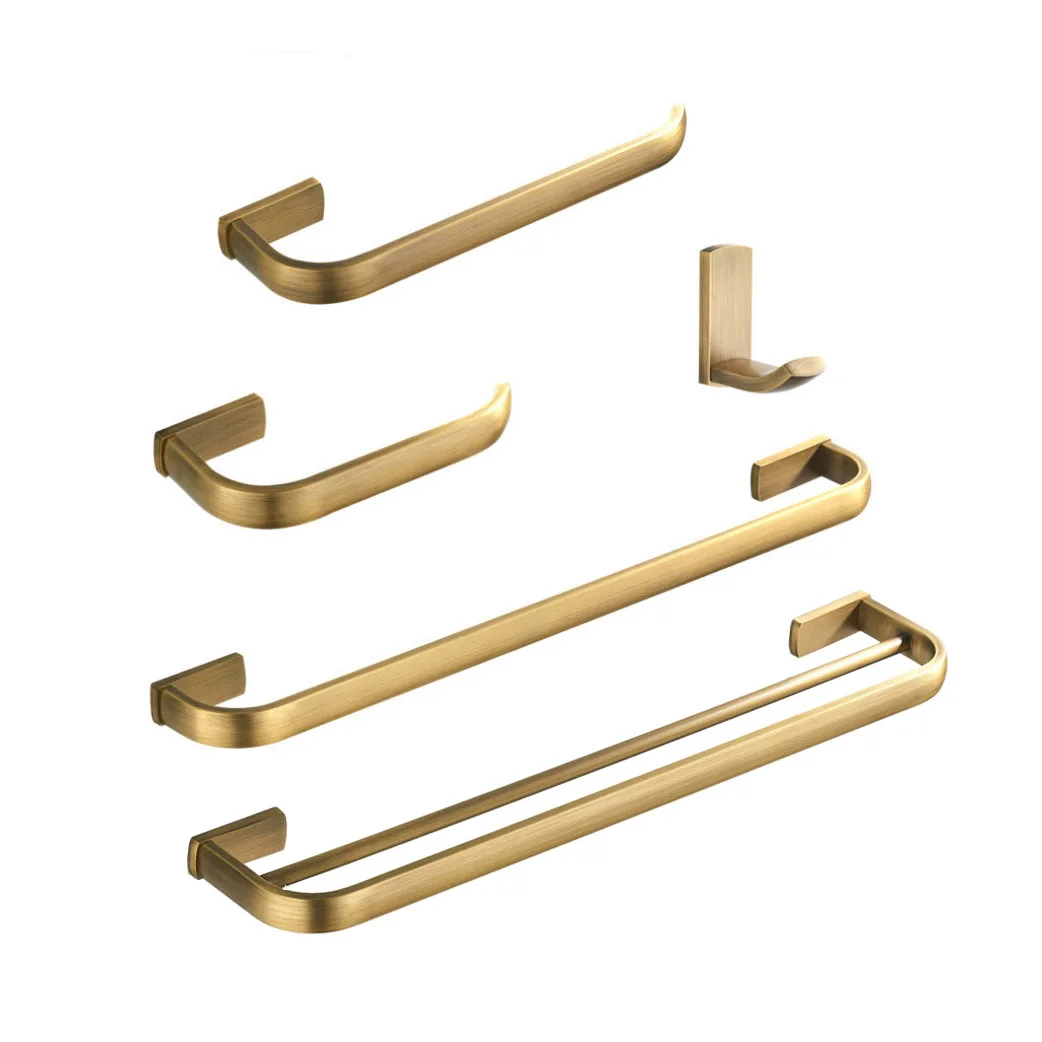 Badezimmer-Hardware-Set, Antikes Messing, Bademantelständer, Handtuchhalter, Taschentuchhalter, Badezimmer-Zubehör, Wandhalterung, Lzh103