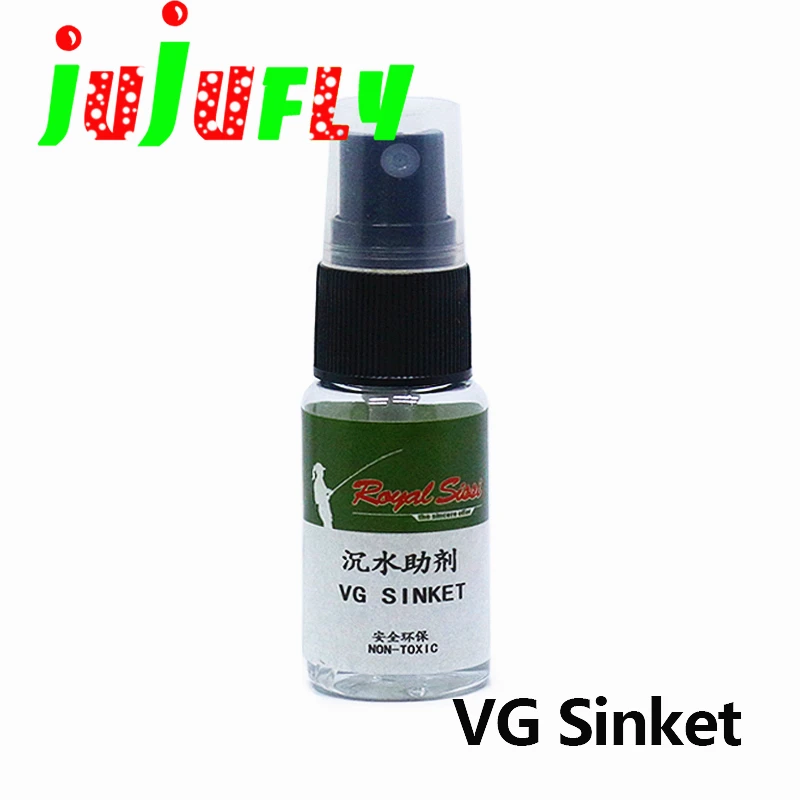 20ml bottle jujufly fly fishing VG sinket liquid water hydrolyzable wet fly&streamer fly fishing aid-sinking chemical additives