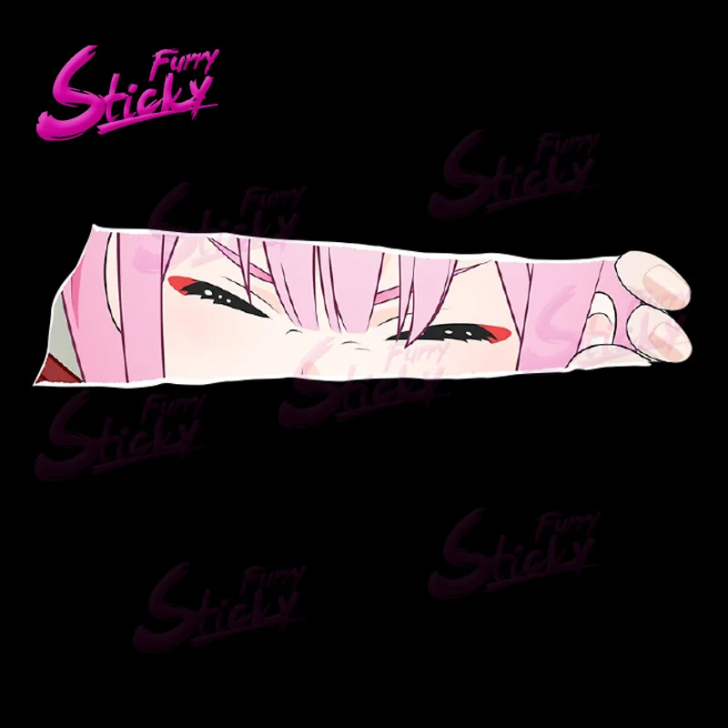 

Furry Sticky Funny Girls Peeking Anime Car Sticker Decal Car Accessories for Bumper Helmet Trunk Sticker for Laptop Stickers