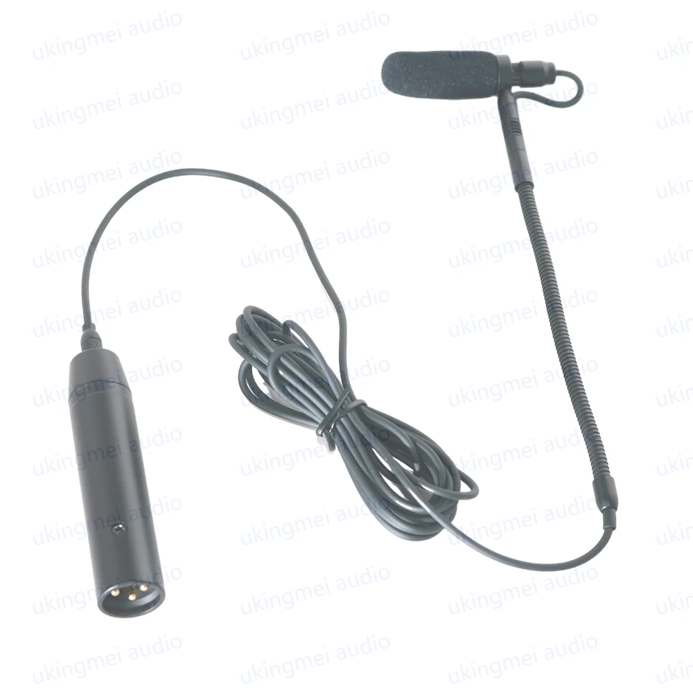 Supercardioid Musical Instrument Microphone with Clips for Cello Violin Guitar Flute Piano Saxophone Suitable Wireless Transmitt