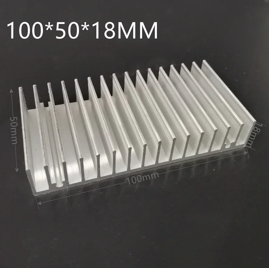 Aluminum Heatsink Cooling Pad For High Power LED IC Chip Cooler Radiator Heat Sink for LED COB Light 100*18*L50MM