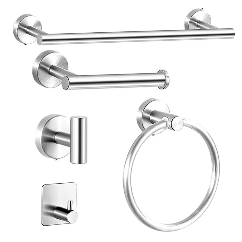 Bathroom Hardware Set 304 Stainless Steel Towel Rack Hooks Holder