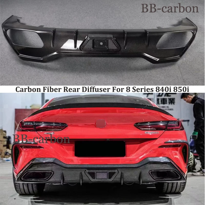 

Высококачественный диффузор для заднего бампера из углеродного волокна, комплект для кузова автомобиля BMW 8 серии 840i 850i A Style 19-up