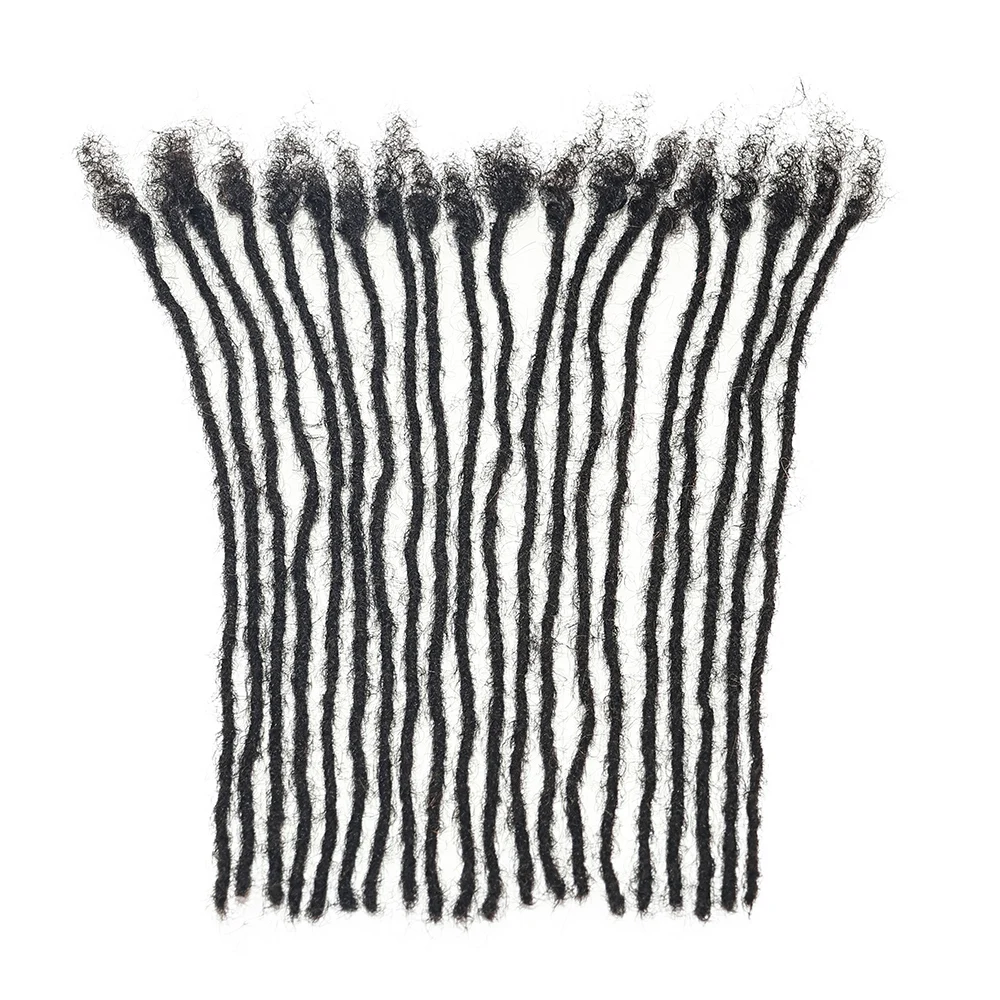Estensioni Inter Loc in Capelli Umani Veri al 100% Larghezza 0,2 cm, Lunghezza 4-24 Pollici, Dreadlock Completamente Fatti a Mano, 20 Ciocche per Uomini, Donne e Bambini - immagine 3