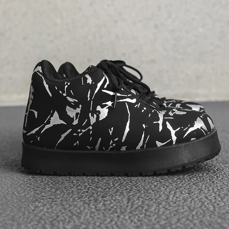 2025 Four Season Trend Hip Hop Bigfoot Bread Big Size Shoes Men's New Street Niche Board Shoes High Top Rap Wear Couple Shoes 2