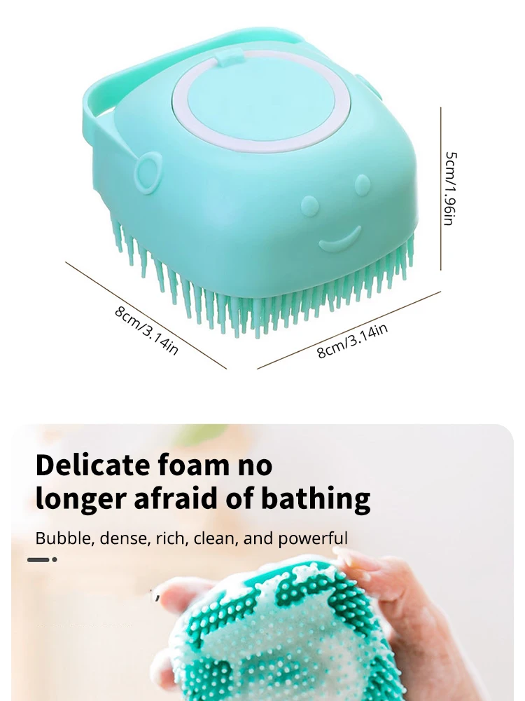 Pet Bade Pinsel Weiche Silikon Massage Dusche Gel Bade Pinsel Saubere Werkzeuge Kamm Hund Katze Reinigung Pflege Liefert – Detail 4