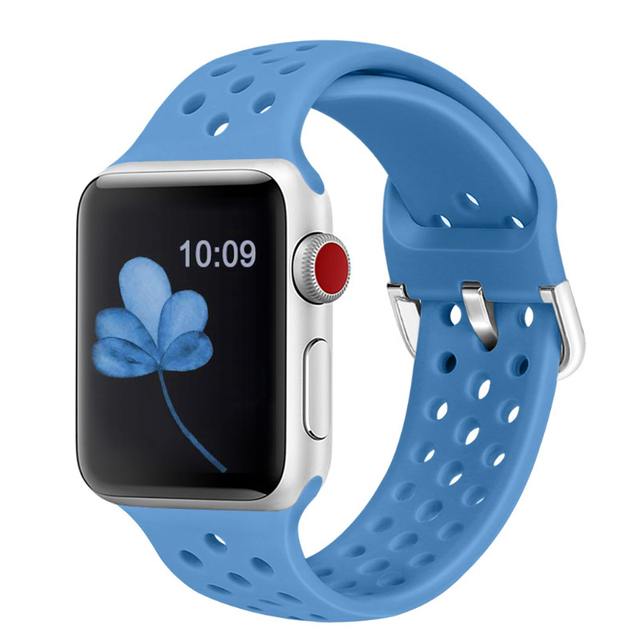 Strap Compatible with Apple watch 44mm 42mm 40mm 38mm Sports breathable replacement strap for iwatch 7 6 5 4 3 SE Band