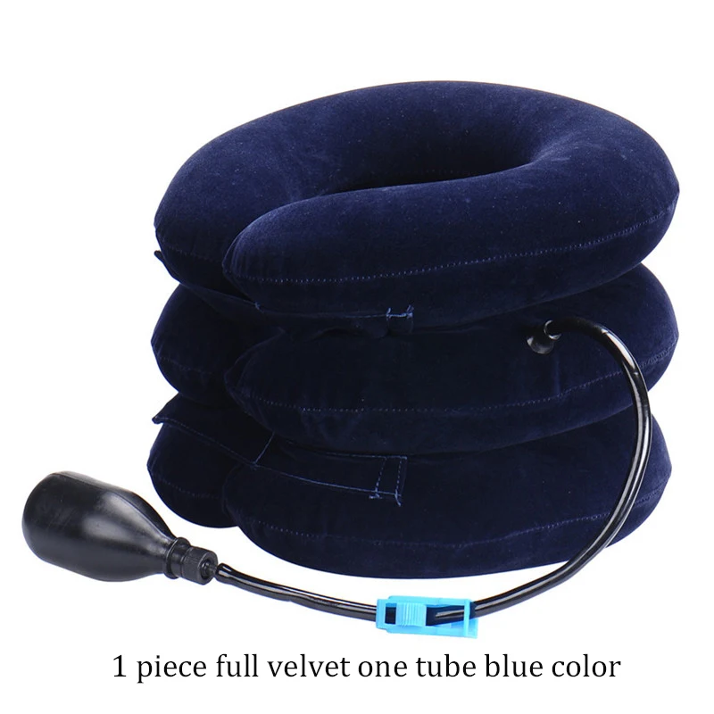 Thickened PVC Inner Core Single Tube Inflatable Household Cervical Traction Device Portable Three Layer Full Velvet