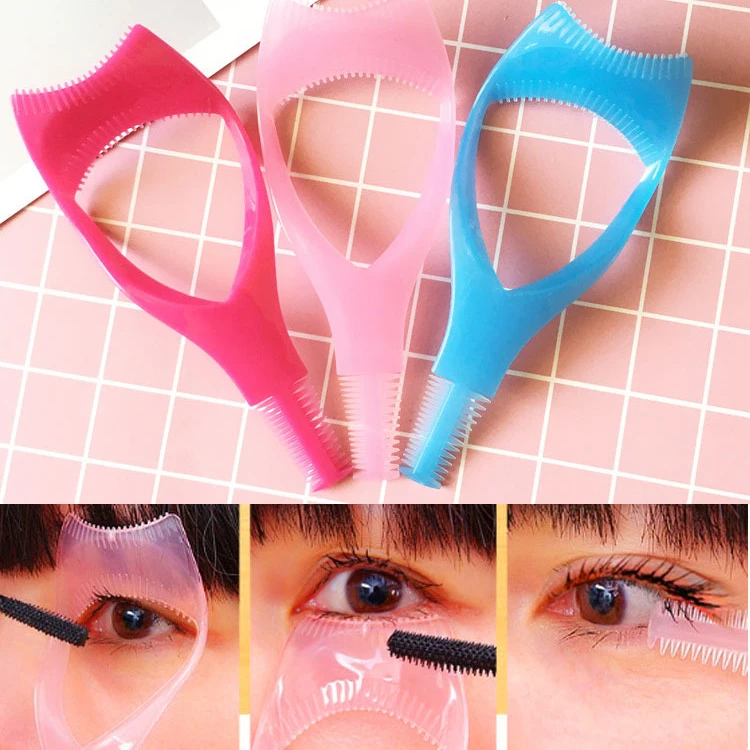 1PCEyelashTools3in1MakeupMascaraShieldGuideGuardCurler