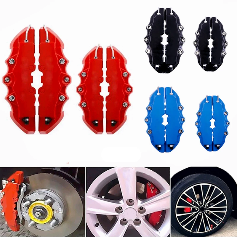 4PCS Car 3D Disc Brake Caliper Covers Front & Rear Accessories Universal Car Decoration car brake caliper covers