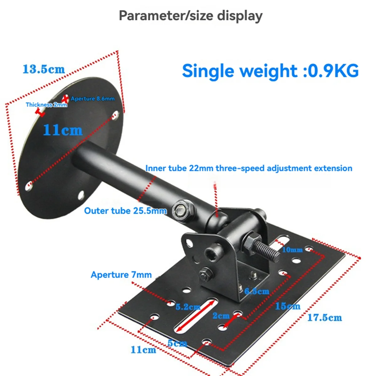 Hot sale Speaker Wall Mount Speaker Rack Stable Portable Space Saving Removable KTV Audio Shelf Holder for Home Speakers