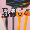 6 Pieces Stationery Cute Cartoon Halloween Pumpkin Cushaw Gel Pen Creative 4